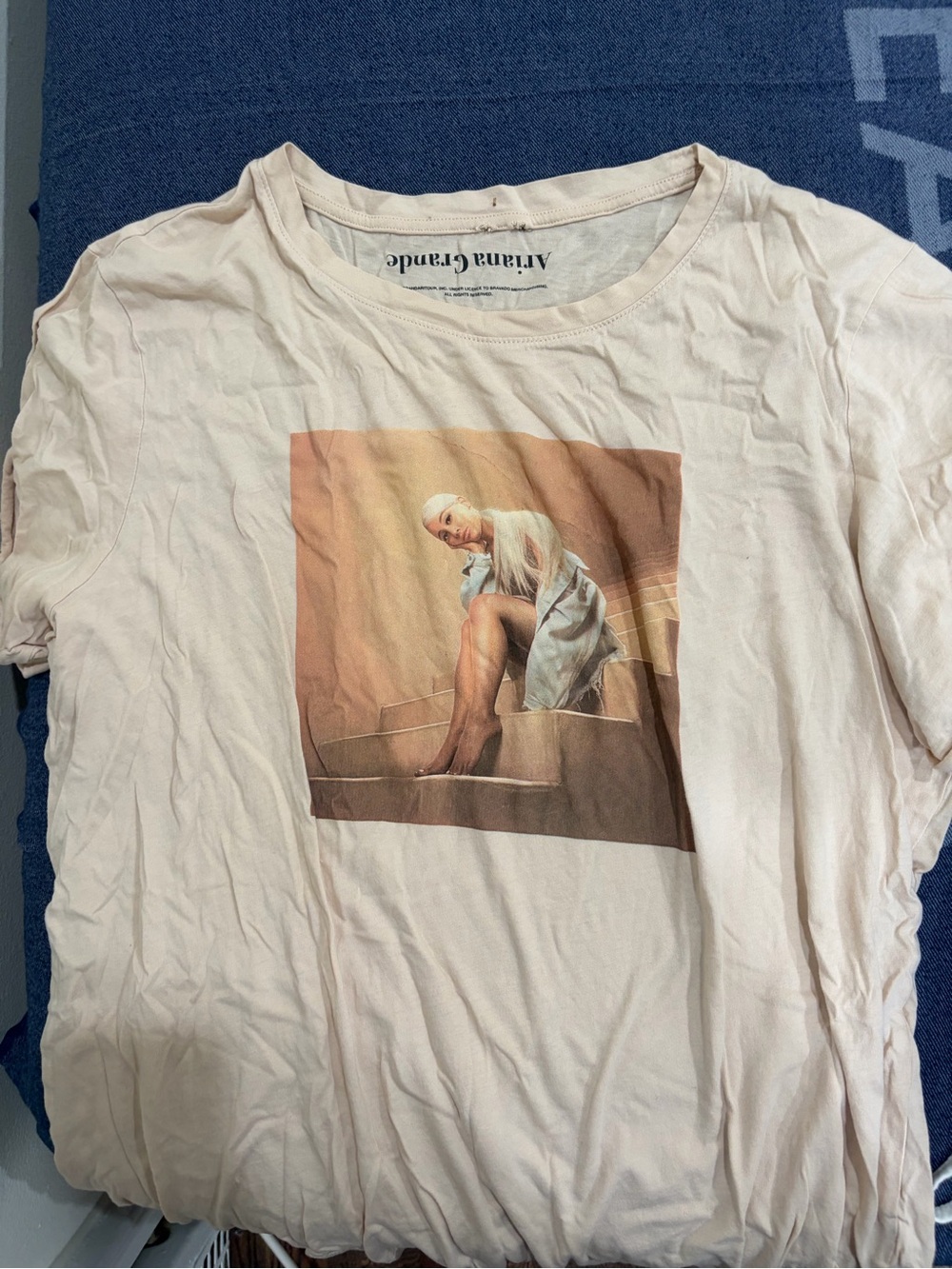 Ariana Grande Light Pink Graphic Short Sleeve Tee